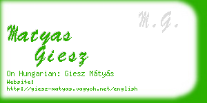 matyas giesz business card